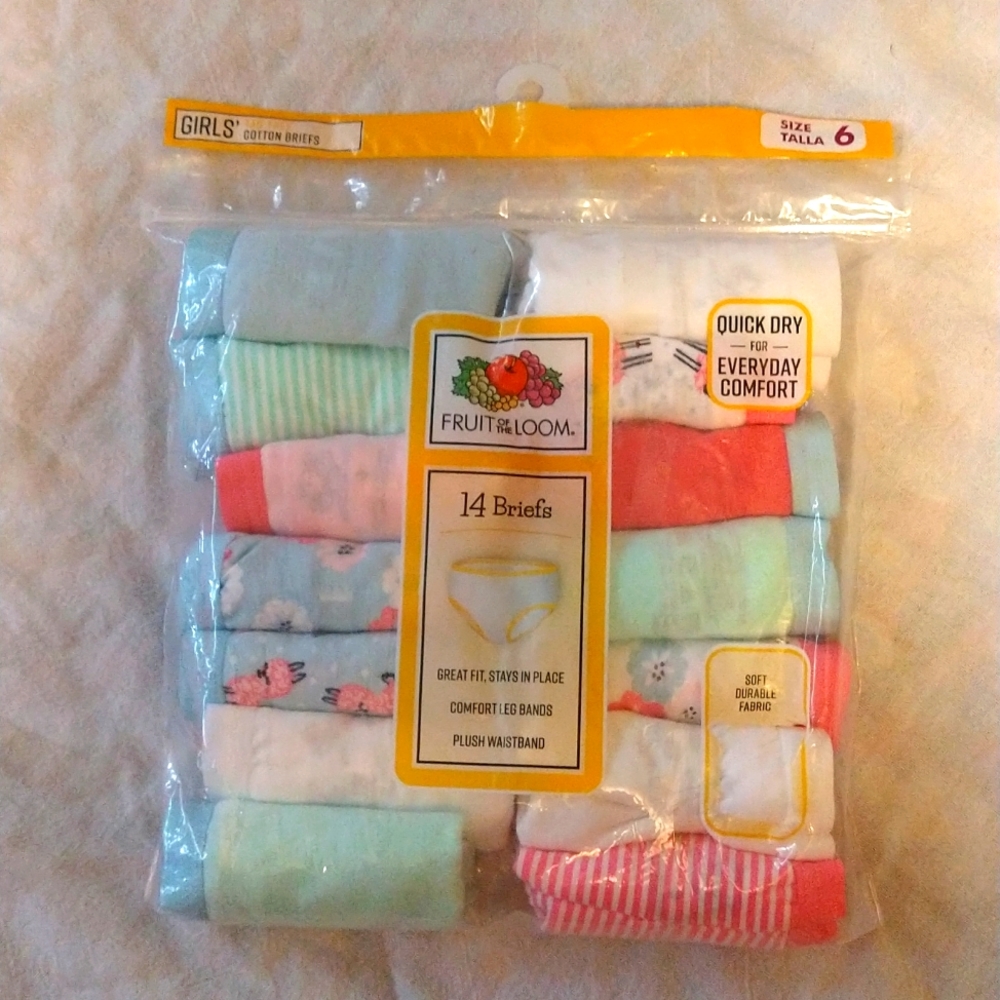 3/$20 Fruit of the Loom girls underwear